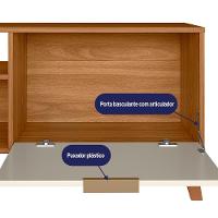 Rack Bancada Para Tv 50 Pol 115 Cm 6950 Nature Off White Plla Nature Off White - 6