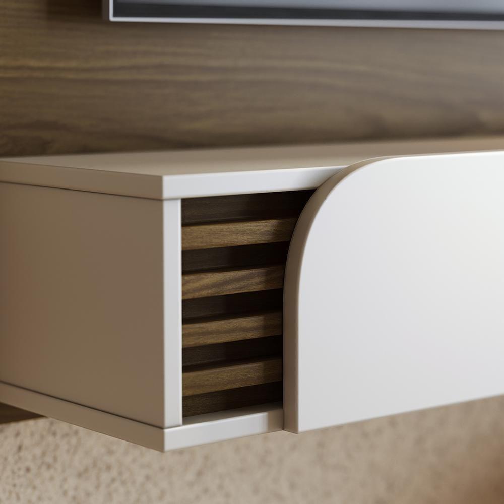 Home Suspenso Jurerê 1.6 Amêndoa-off White Matte Para Tv Até 60? - Colibri Amêndoa-off White Matte - 3