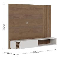 Home Suspenso Jurerê 1.6 Amêndoa-off White Matte Para Tv Até 60? - Colibri Amêndoa-off White Matte - 6