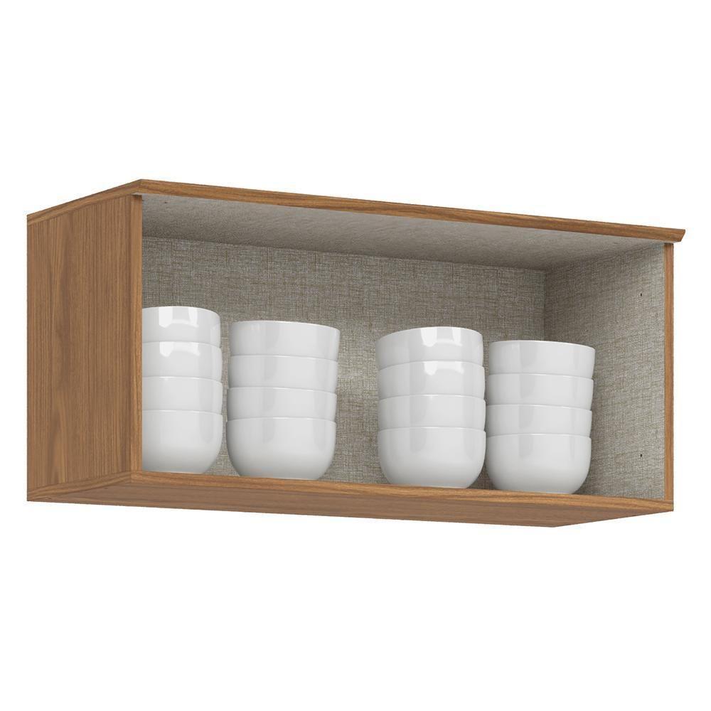 Armário Aéreo Requinte 80cm 1 Porta Basculante Nature - Móveis Henn Nature - 6