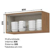 Armário Aéreo Requinte 80cm 1 Porta Basculante Nature - Móveis Henn Nature - 7