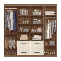 Guarda Roupa Casal Liverpool 8.6 8 Portas 6 Gavetas Jatobá-areia Com Espelho - Santos Andirá Jatobá-areia - 3