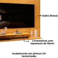 Painel Para Tv 50 Pol 136 Cm Nando Cedro Cedro Dj Moveis Cedro Cedro - 5