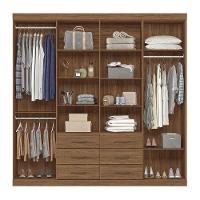 Guarda Roupa Casal Liverpool 8.6 8 Portas 6 Gavetas Jatobá Com Espelho - Santos Andirá Jatobá - 3