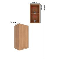 Armario Aereo 1 Porta 40 Cm Mdp Cz3118 Freijo Tecno Mobili Freijo - 3