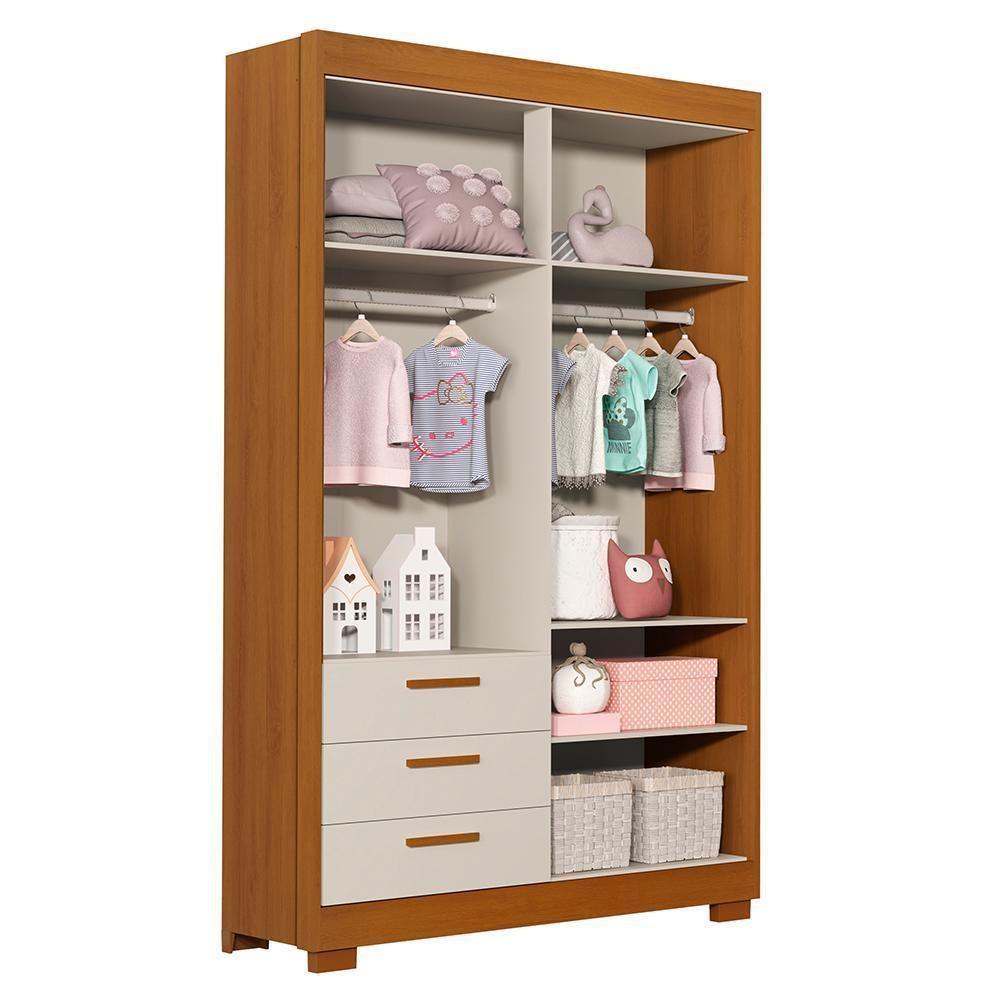 Jogo De Quarto Infantil Guarda Roupa Zaki E Berço Mini Cama Danny Areia Fosco-savana - Reller Móveis Areia Fosco-savana - 3