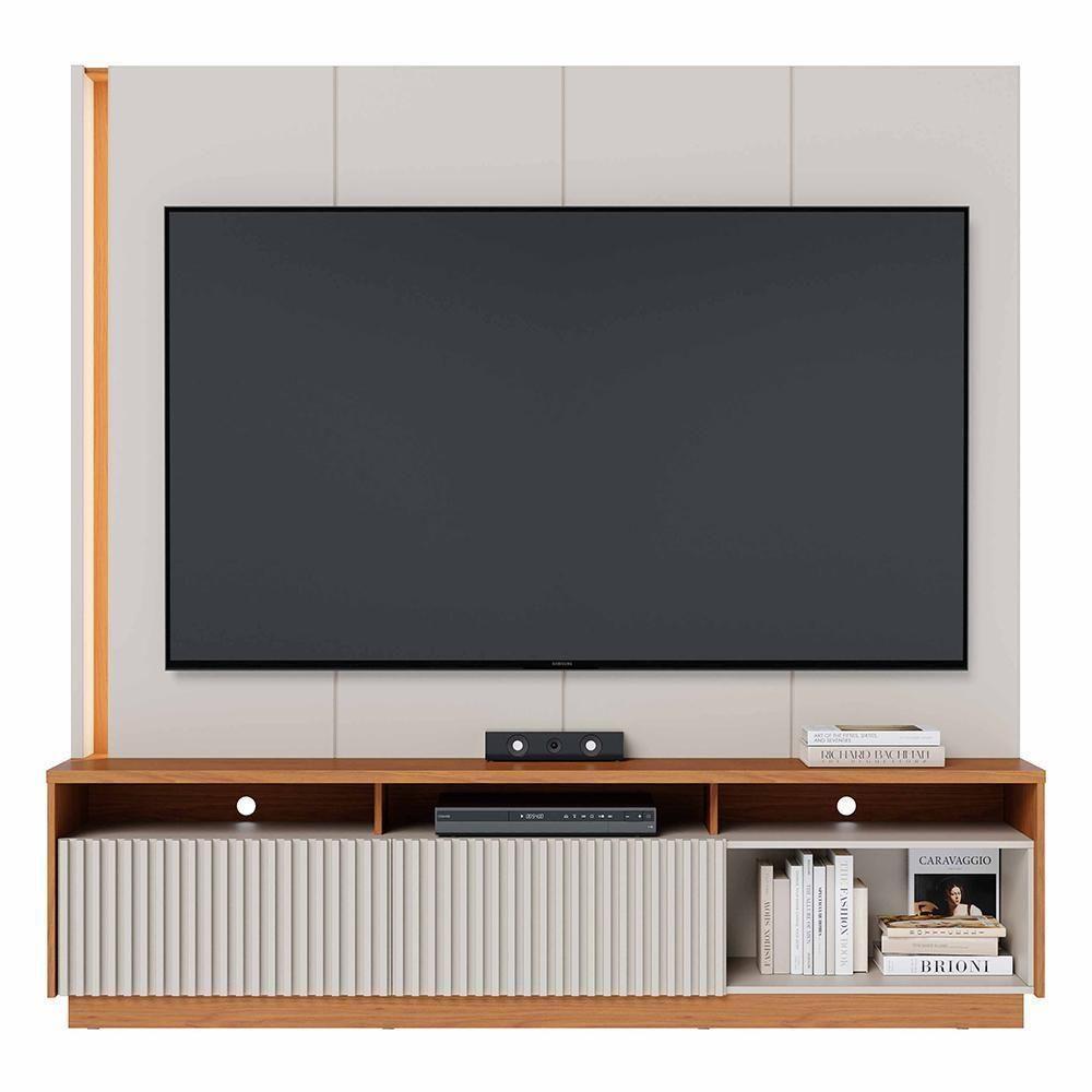Estante Home Theater Jordão Off White Matte-freijó Para Tv Até 75? - Colibri Off White Matte-freijó - 1