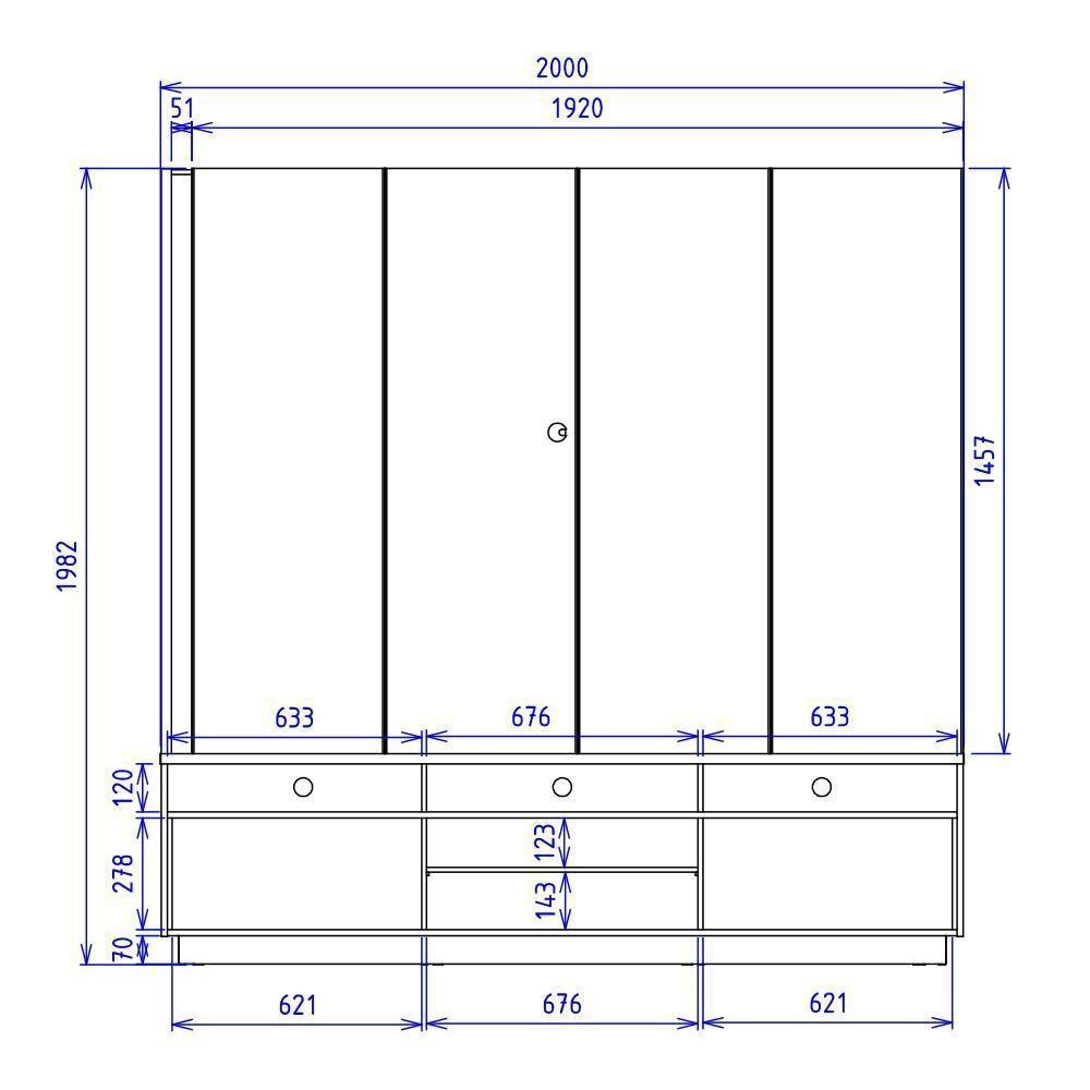 Estante Home Theater Jordão Off White Matte-freijó Para Tv Até 75? - Colibri Off White Matte-freijó - 6