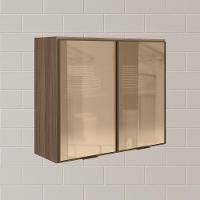 Armario Aereo 2 Portas Vidro Mdf 80 Cm Kali 1221162 Carvalho Toq Nicioli Carvalho Toq - 5