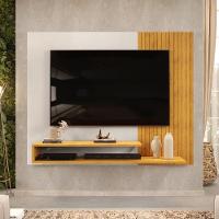 Painel Para Tv 50 Pol 136 Cm Nando Cedro Bali Dj Moveis Cedro Bali - 2