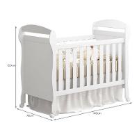 Jogo De Quarto Infantil Guarda Roupa Zaki E Berço Mini Cama Danny Branco Fosco - Reller Móveis Branco Fosco - 7