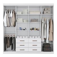Guarda Roupa Casal Liverpool 8.6 8 Portas 6 Gavetas Branco Com Espelho - Santos Andirá Branco - 3