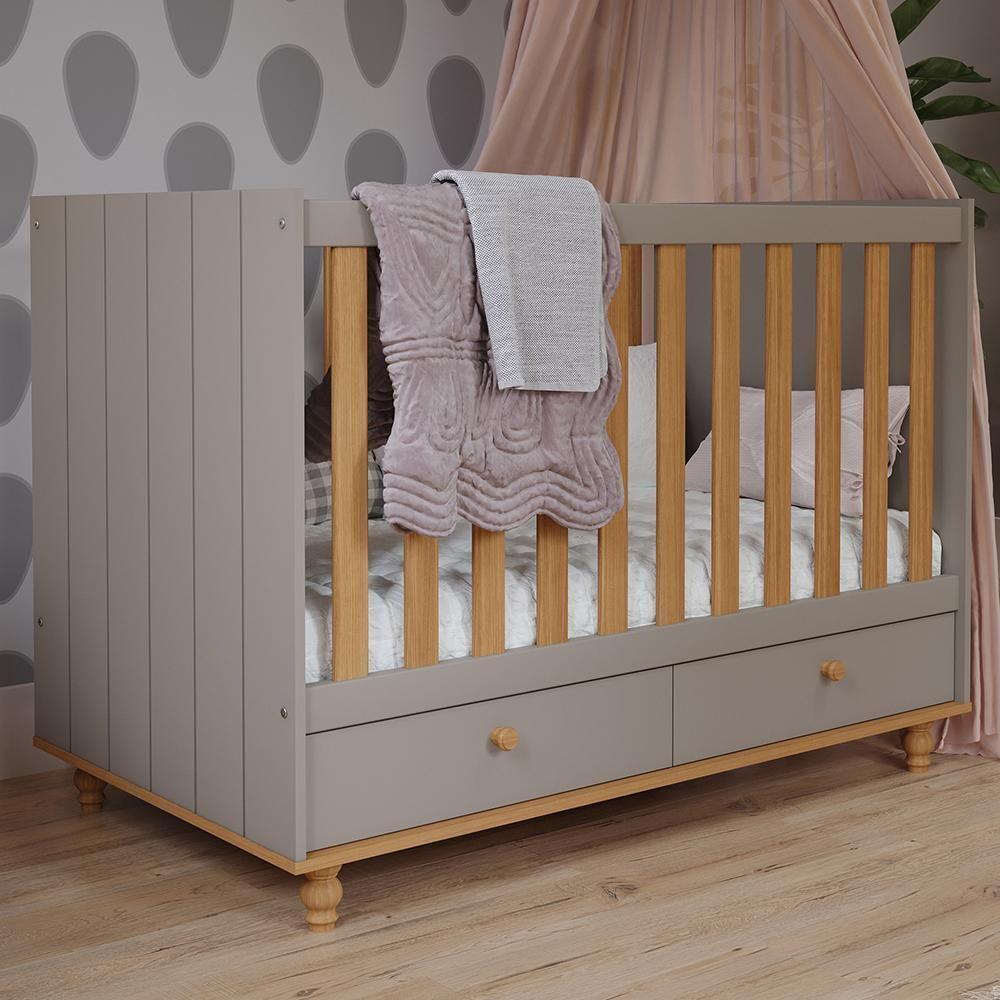 Berço Americano Candy Com 2 Gavetas Fendi-nature E Colchão Physical - Permóbili Baby Fendi-nature - 3