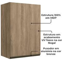 Armario Aereo 1 Porta 60 Cm Mdp Maxxi G762 Nogal Kappesberg Nogal - 3