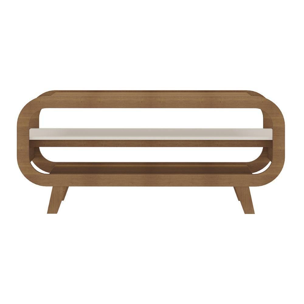 Rack Para Tv Até 60 Polegadas 133,5cm Com Pés Retrô Multimóveis Cr45328 Cinamomo/off White Cinamomo/off White - 7