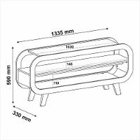 Rack Para Tv Até 60 Polegadas 133,5cm Com Pés Retrô Multimóveis Cr45328 Cinamomo/off White Cinamomo/off White