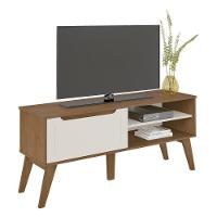 Rack Para Tv Até 60 Polegadas 134cm Com Pés Retrô 1 Porta Multimóveis Cr45323 Cinamomo/off White Cinamomo/off White - 2