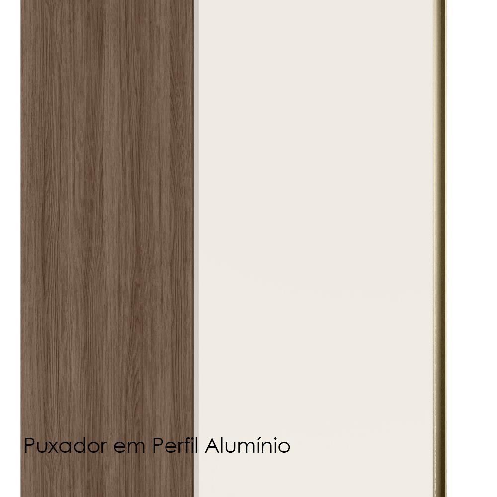 Paneleiro 1 Porta 221x50cm Mdf Kali 12229 Carvalho Toq Off White Cetim Nicioli Carvalho Toq Off White Cetim - 5