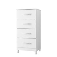 Cômoda Mobi 4 Gavetas Flex Branco Fosco - Móveis Albatroz Branco Fosco - 1