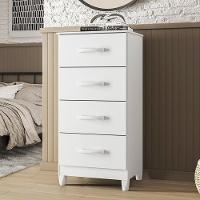 Cômoda Mobi 4 Gavetas Flex Branco Fosco - Móveis Albatroz Branco Fosco - 2