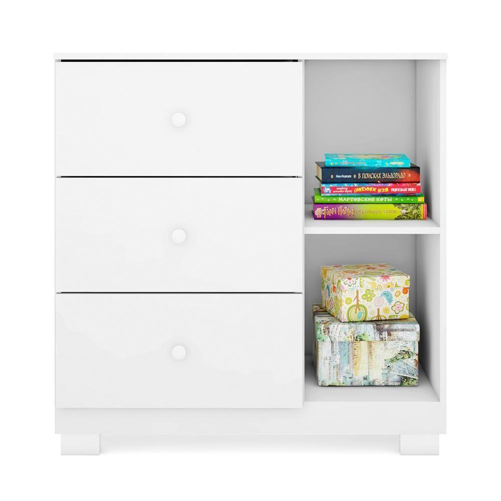 Cômoda Infantil Duda 1 Porta E 3 Gavetas Branco - Phoenix Baby Branco - 4