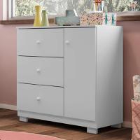 Cômoda Infantil Duda 1 Porta E 3 Gavetas Branco - Phoenix Baby Branco - 3