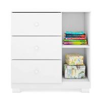 Cômoda Infantil Duda 1 Porta E 3 Gavetas Branco - Phoenix Baby Branco - 4