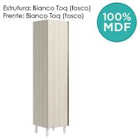 Paneleiro 1 Porta 221x50cm Mdf Kali 12229 Bianco Toq Bianco Toq Nicioli Bianco Toq Bianco Toq