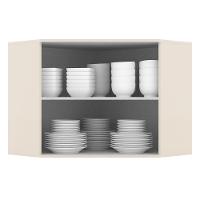 Armário Aéreo Canto Oblíquo 2 Portas Connect Off White - Móveis Henn Off White - 2