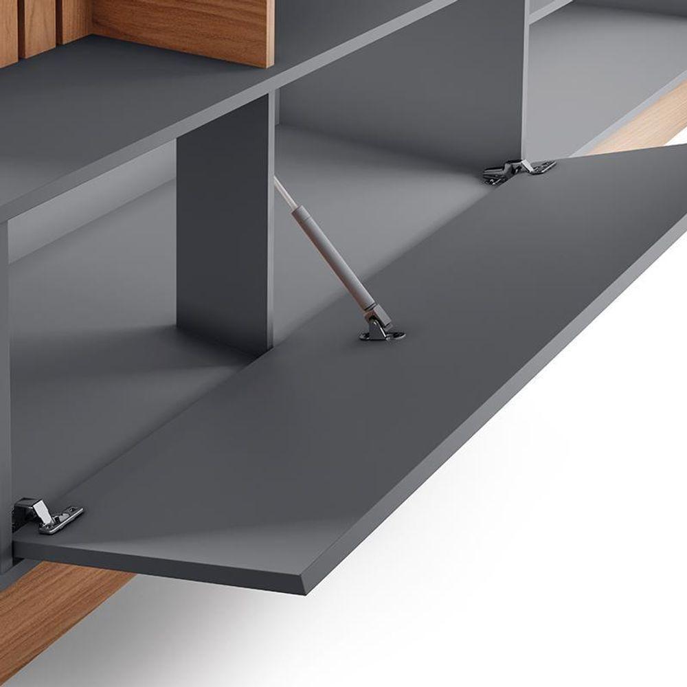 Estante Home Theater Maceió Freijó-cinza Fosco Para Tv Até 65? - Colibri Freijó-cinza Fosco - 4