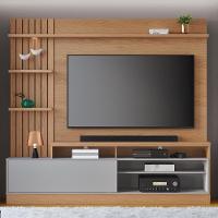 Estante Home Theater Maceió Freijó-cinza Fosco Para Tv Até 65? - Colibri Freijó-cinza Fosco - 2