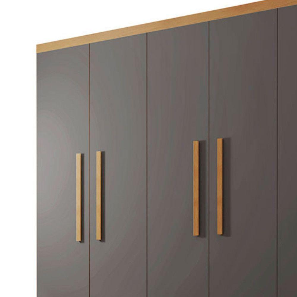 Guarda Roupa Casal Hera 6 Portas Rufato Imbuia Com Grafite - 7