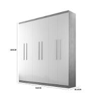 Guarda Roupa Casal Hera 6 Portas Rufato Imbuia Com Grafite