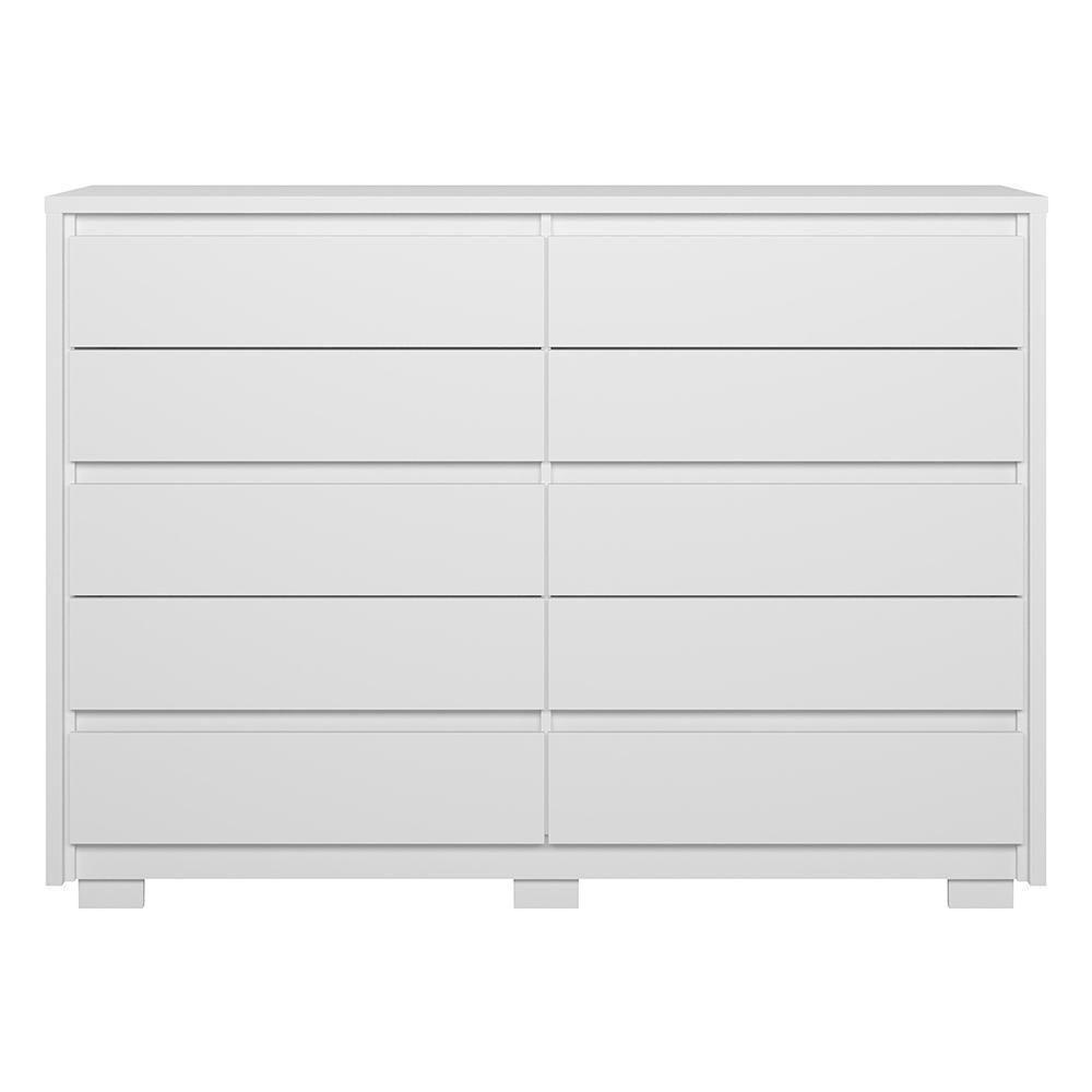 Cômoda Duetto 10 Gavetas Branco - Móveis Albatroz Branco - 3