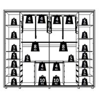 Guarda Roupa Casal Dalí Ripado 2 Portas Deslizantes Cinamomo Com 8 Espelhos - Madetec Cinamomo - 6