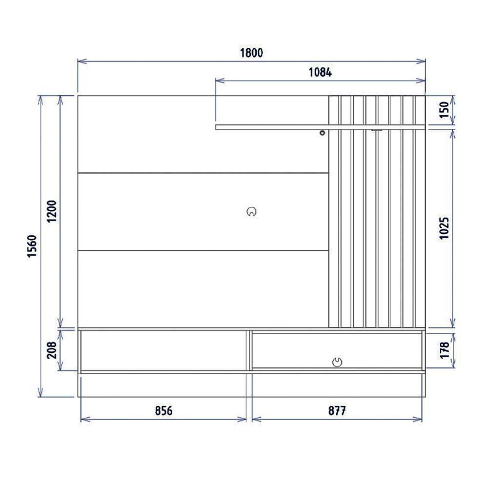 Home Suspenso Tocantins 1.8 Off White-nogueira Real Para Tv Até 65? - Colibri Off White-nogueira Real - 6