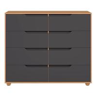 Cômoda Doble 8 Gavetas Titanium-freijó - Móveis Albatroz Titanium-freijó - 3