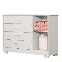 Cômoda Infantil Zaki 1 Porta E 4 Gavetas Branco Fosco - Reller Móveis Branco Fosco - 3