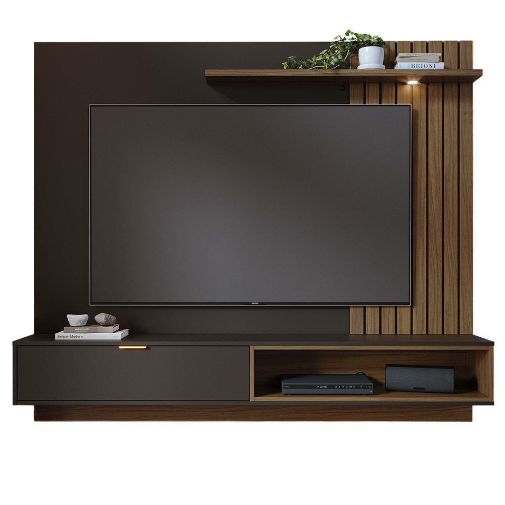 Home Suspenso Tocantins 1.8 Preto Fosco-noce Milano Para Tv Até 65? - Colibri Preto Fosco-noce Milano - 1