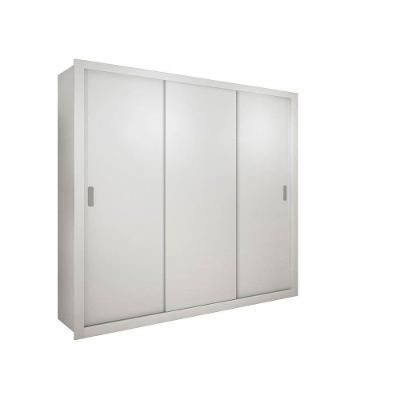 Guarda Roupa Casal Veneza 3 Portas 4 Gavetas Mdf Rufato Branco
