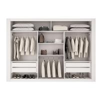 Guarda Roupa Casal Veneza 3 Portas 4 Gavetas Mdf Rufato Branco