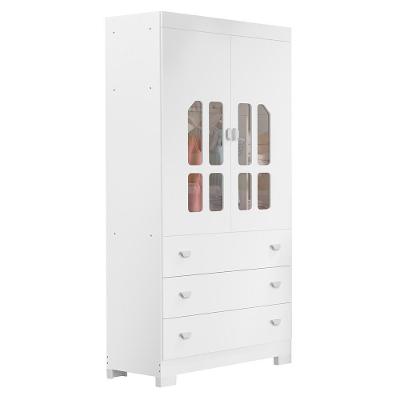 Guarda Roupa Infantil New Katatau 2 Portas 3 Gavetas Branco Fosco
