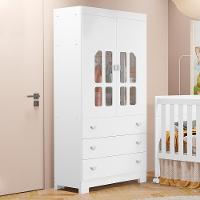 Guarda Roupa Infantil New Katatau 2 Portas E 3 Gavetas Branco Fosco - Reller Móveis Branco Fosco - 2