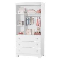 Guarda Roupa Infantil New Katatau 2 Portas E 3 Gavetas Branco Fosco - Reller Móveis Branco Fosco - 3