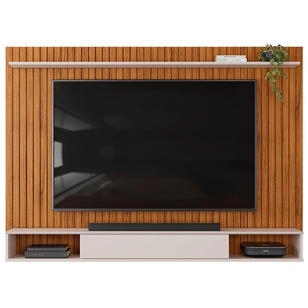 Painel Suspenso Tv 70 Pol 193 Cm Rio Freijo Off White Dj Moveis Freijo Off White - 1