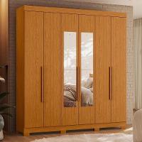 Guarda Roupa Casal Vinci 6 Portas Cinamomo Com Espelho - Móveis Albatroz Cinamomo - 2