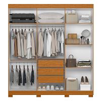 Guarda Roupa Casal Vinci 6 Portas Cinamomo Com Espelho - Móveis Albatroz Cinamomo - 3