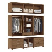 Guarda Roupa Casal Londres Capelinha 13.7 13 Portas 7 Gavetas Jatobá Com Espelho - Santos Andirá Jatobá - 3