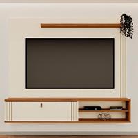 Home Suspenso Laredo 160cm Pérola Metalizado-cinamomo Mel Para Tv Até 65? - Mobler Pérola Metalizado-cinamomo Mel - 2