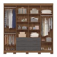 Guarda Roupa Casal Liverpool 8.6 8 Portas 6 Gavetas Jatobá-grafite Com Pés - Santos Andirá Jatobá-grafite - 3